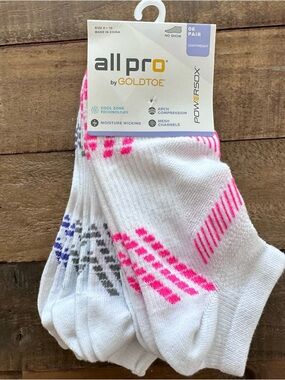 ⭐️NWT Women’s GoldToe All Pro Powersox no-show athletic socks (6 pack)